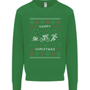 Christmas Triathlon Funny Fitness Gym Kids Sweatshirt Jumper Irish Green