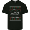 Christmas Triathlon Funny Fitness Gym Mens Cotton T-Shirt Tee Top Black
