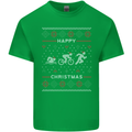 Christmas Triathlon Funny Fitness Gym Mens Cotton T-Shirt Tee Top Irish Green