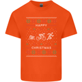 Christmas Triathlon Funny Fitness Gym Mens Cotton T-Shirt Tee Top Orange