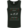 Christmas Triathlon Funny Fitness Gym Mens Vest Tank Top Black