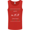 Christmas Triathlon Funny Fitness Gym Mens Vest Tank Top Red