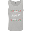 Christmas Triathlon Funny Fitness Gym Mens Vest Tank Top Sports Grey