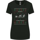 Christmas Triathlon Funny Fitness Gym Womens Wider Cut T-Shirt Black