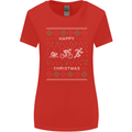 Christmas Triathlon Funny Fitness Gym Womens Wider Cut T-Shirt Red