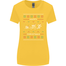 Christmas Triathlon Funny Fitness Gym Womens Wider Cut T-Shirt Yellow
