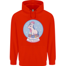 Christmas Unicorn Snow Globe Childrens Kids Hoodie Bright Red