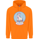 Christmas Unicorn Snow Globe Childrens Kids Hoodie Orange