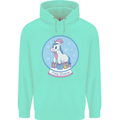 Christmas Unicorn Snow Globe Childrens Kids Hoodie Peppermint