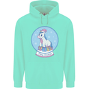 Christmas Unicorn Snow Globe Childrens Kids Hoodie Peppermint
