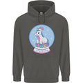 Christmas Unicorn Snow Globe Childrens Kids Hoodie Storm Grey