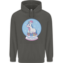Christmas Unicorn Snow Globe Childrens Kids Hoodie Storm Grey