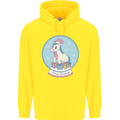 Christmas Unicorn Snow Globe Childrens Kids Hoodie Yellow