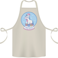 Christmas Unicorn Snow Globe Cotton Apron 100% Organic Natural