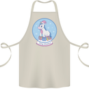 Christmas Unicorn Snow Globe Cotton Apron 100% Organic Natural