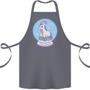 Christmas Unicorn Snow Globe Cotton Apron 100% Organic Steel