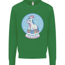 Christmas Unicorn Snow Globe Kids Sweatshirt Jumper Irish Green