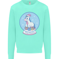 Christmas Unicorn Snow Globe Kids Sweatshirt Jumper Peppermint