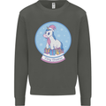 Christmas Unicorn Snow Globe Kids Sweatshirt Jumper Storm Grey
