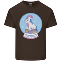 Christmas Unicorn Snow Globe Kids T-Shirt Childrens Chocolate