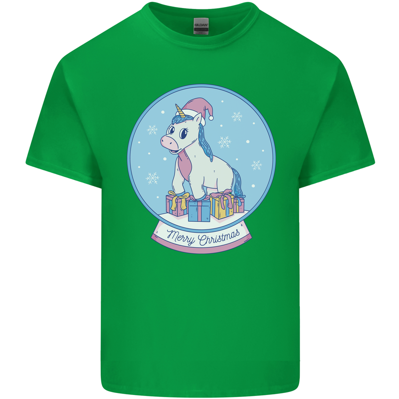 Christmas Unicorn Snow Globe Kids T-Shirt Childrens Irish Green