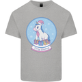 Christmas Unicorn Snow Globe Kids T-Shirt Childrens Sports Grey