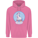Christmas Unicorn Snow Globe Mens 80% Cotton Hoodie Azelea