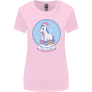 Christmas Unicorn Snow Globe Womens Wider Cut T-Shirt Light Pink