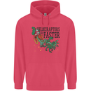 Christmas Velociraptors are Faster Dinosaur Childrens Kids Hoodie Heliconia