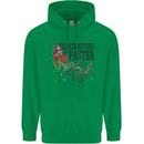 Christmas Velociraptors are Faster Dinosaur Childrens Kids Hoodie Irish Green