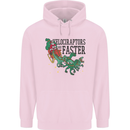 Christmas Velociraptors are Faster Dinosaur Childrens Kids Hoodie Light Pink