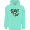Christmas Velociraptors are Faster Dinosaur Childrens Kids Hoodie Peppermint
