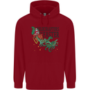 Christmas Velociraptors are Faster Dinosaur Childrens Kids Hoodie Red