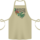 Christmas Velociraptors are Faster Dinosaur Cotton Apron 100% Organic Khaki