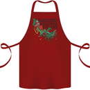 Christmas Velociraptors are Faster Dinosaur Cotton Apron 100% Organic Maroon