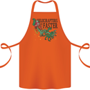 Christmas Velociraptors are Faster Dinosaur Cotton Apron 100% Organic Orange