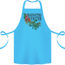 Christmas Velociraptors are Faster Dinosaur Cotton Apron 100% Organic Turquoise