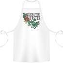 Christmas Velociraptors are Faster Dinosaur Cotton Apron 100% Organic White