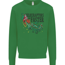 Christmas Velociraptors are Faster Dinosaur Kids Sweatshirt Jumper Irish Green