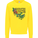Christmas Velociraptors are Faster Dinosaur Kids Sweatshirt Jumper Yellow