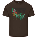 Christmas Velociraptors are Faster Dinosaur Kids T-Shirt Childrens Chocolate