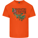 Christmas Velociraptors are Faster Dinosaur Kids T-Shirt Childrens Orange