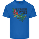 Christmas Velociraptors are Faster Dinosaur Kids T-Shirt Childrens Royal Blue