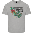 Christmas Velociraptors are Faster Dinosaur Kids T-Shirt Childrens Sports Grey