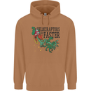 Christmas Velociraptors are Faster Dinosaur Mens 80% Cotton Hoodie Caramel Latte