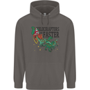 Christmas Velociraptors are Faster Dinosaur Mens 80% Cotton Hoodie Charcoal