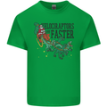 Christmas Velociraptors are Faster Dinosaur Mens Cotton T-Shirt Tee Top Irish Green