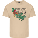 Christmas Velociraptors are Faster Dinosaur Mens Cotton T-Shirt Tee Top Sand
