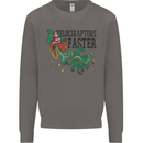Christmas Velociraptors are Faster Dinosaur Mens Sweatshirt Jumper Charcoal