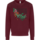 Christmas Velociraptors are Faster Dinosaur Mens Sweatshirt Jumper Maroon